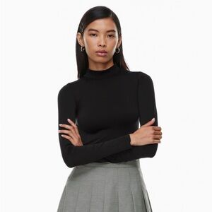 Aritzia sinchseamless black mockneck longsleeve